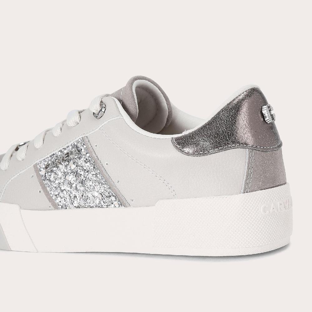 Carvela SANTIANA SNEAKER Grey Sequin Trainer By CARVELA