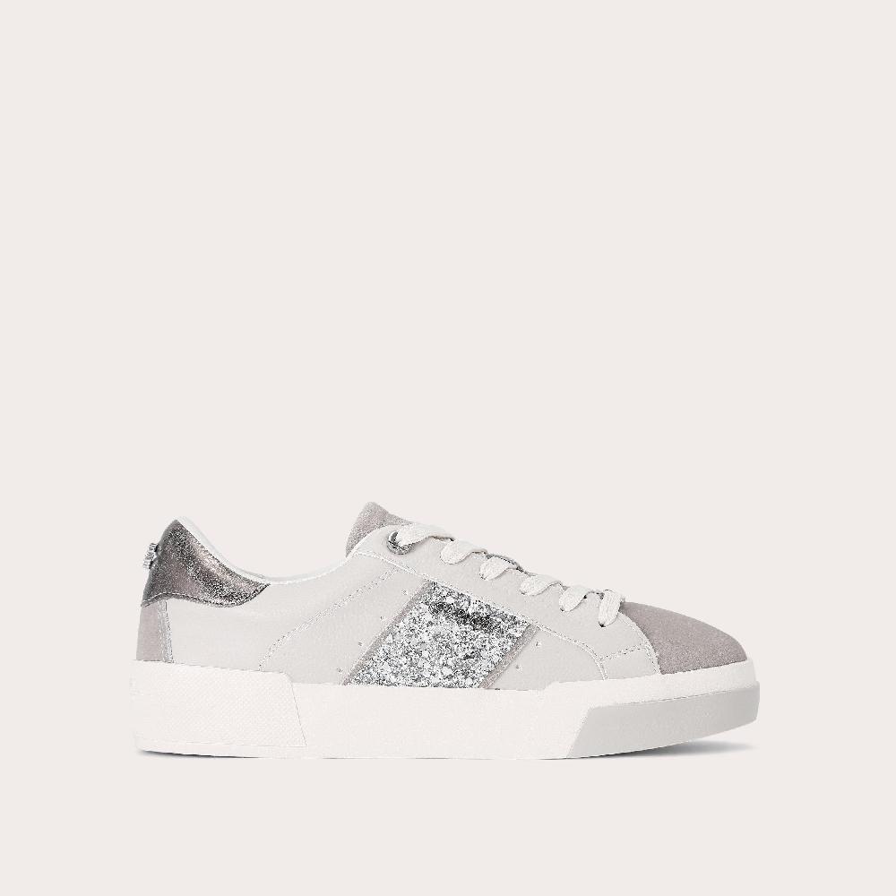 carvela SANTIANA SNEAKER Grey Sequin Trainer by CARVELA