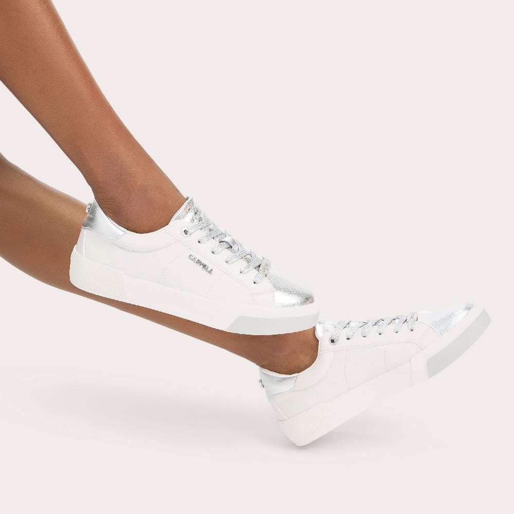 Carvela SANTIANA SNEAKER Silver Metallic Trainer By CARVELA