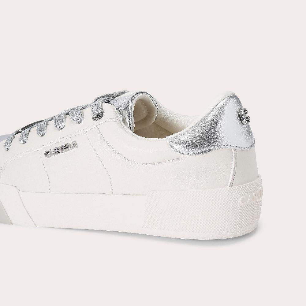 Carvela SANTIANA SNEAKER Silver Metallic Trainer By CARVELA