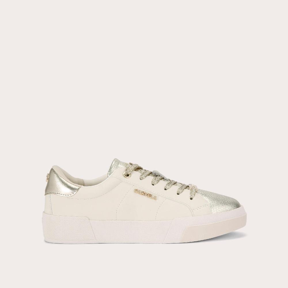 carvela SANTIANA SNEAKER White Gold Trainer by CARVELA