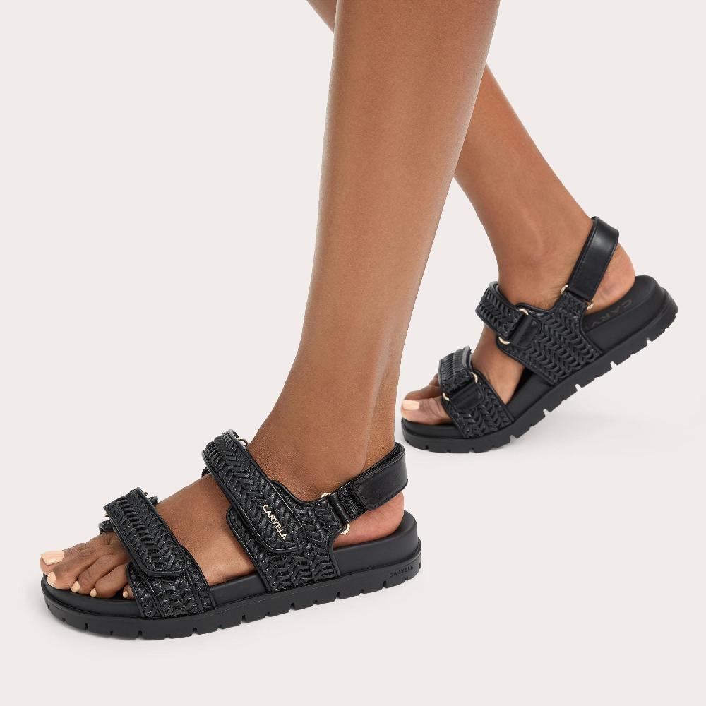 Carvela SARDINIA SANDAL Black Woven Sandal By CARVELA