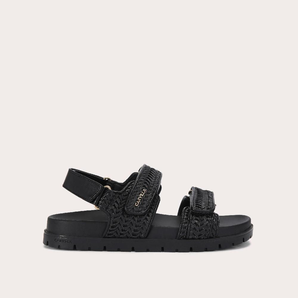 carvela SARDINIA SANDAL Black Woven Sandal by CARVELA