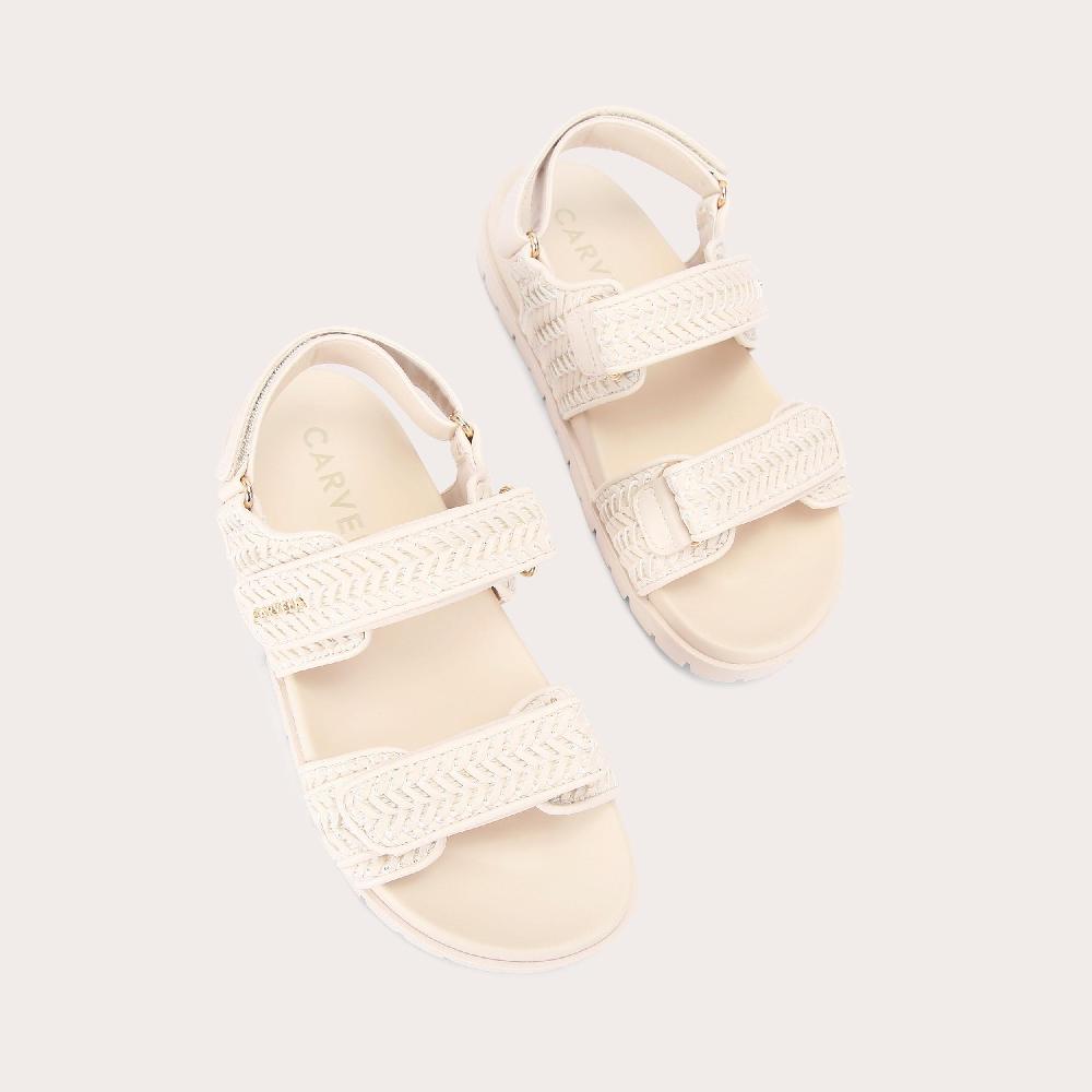 Carvela SARDINIA SANDAL Bone Woven Sandal By CARVELA