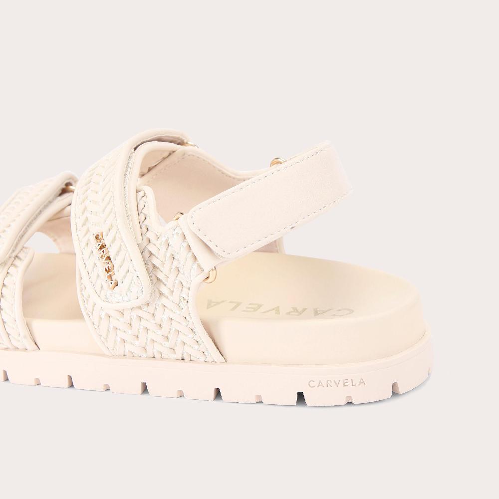 Carvela SARDINIA SANDAL Bone Woven Sandal By CARVELA