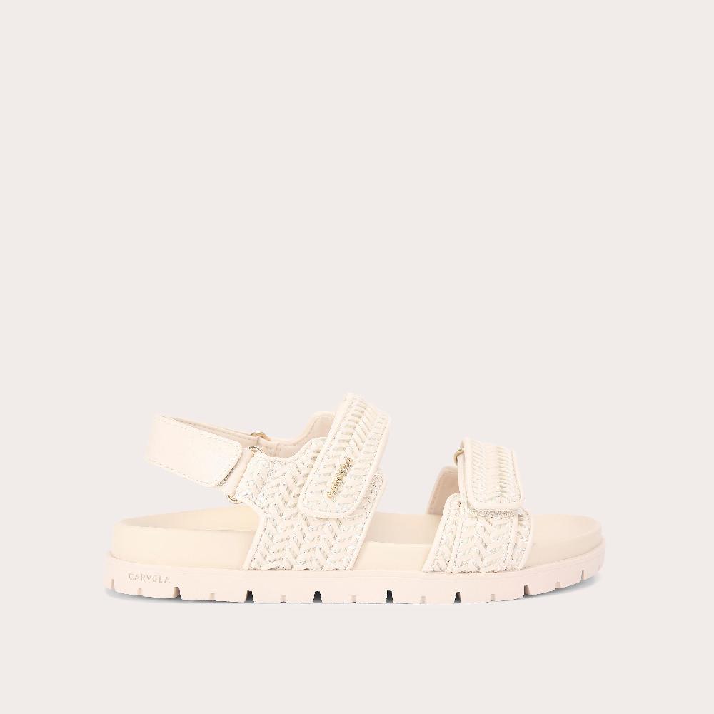 carvela SARDINIA SANDAL Bone Woven Sandal by CARVELA
