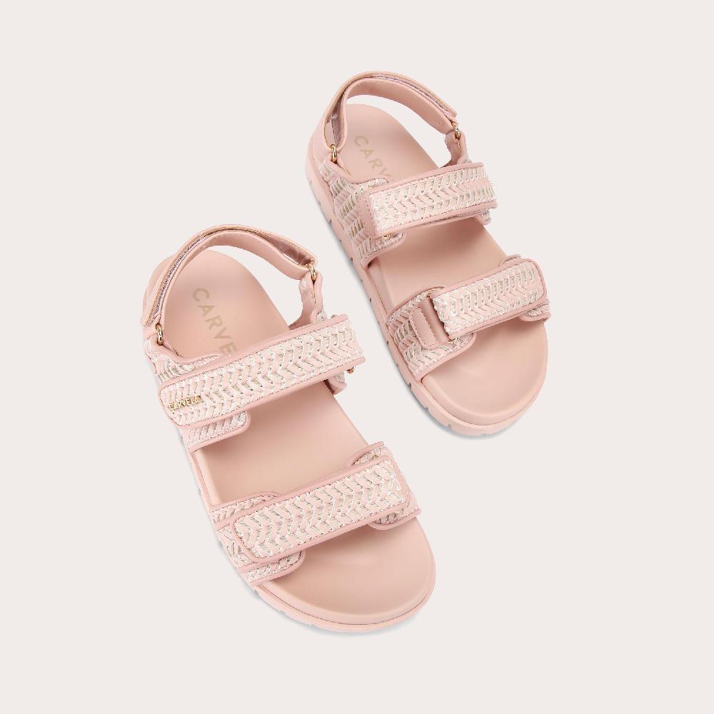 Carvela SARDINIA SANDAL Pale Pink Woven Sandal By CARVELA