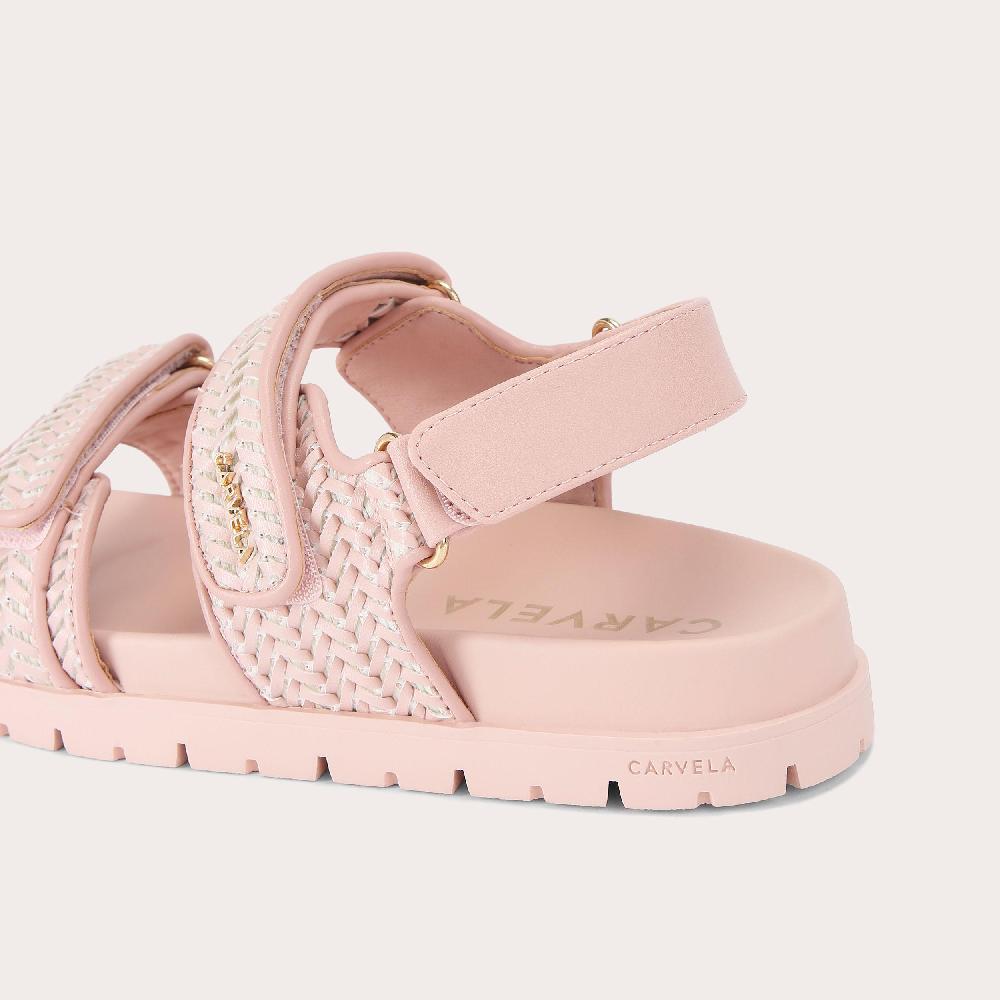 Carvela SARDINIA SANDAL Pale Pink Woven Sandal By CARVELA
