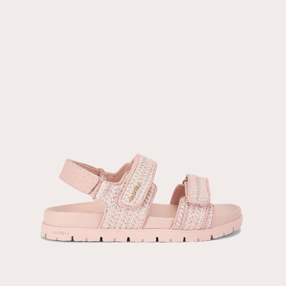 carvela SARDINIA SANDAL Pale Pink Woven Sandal by CARVELA
