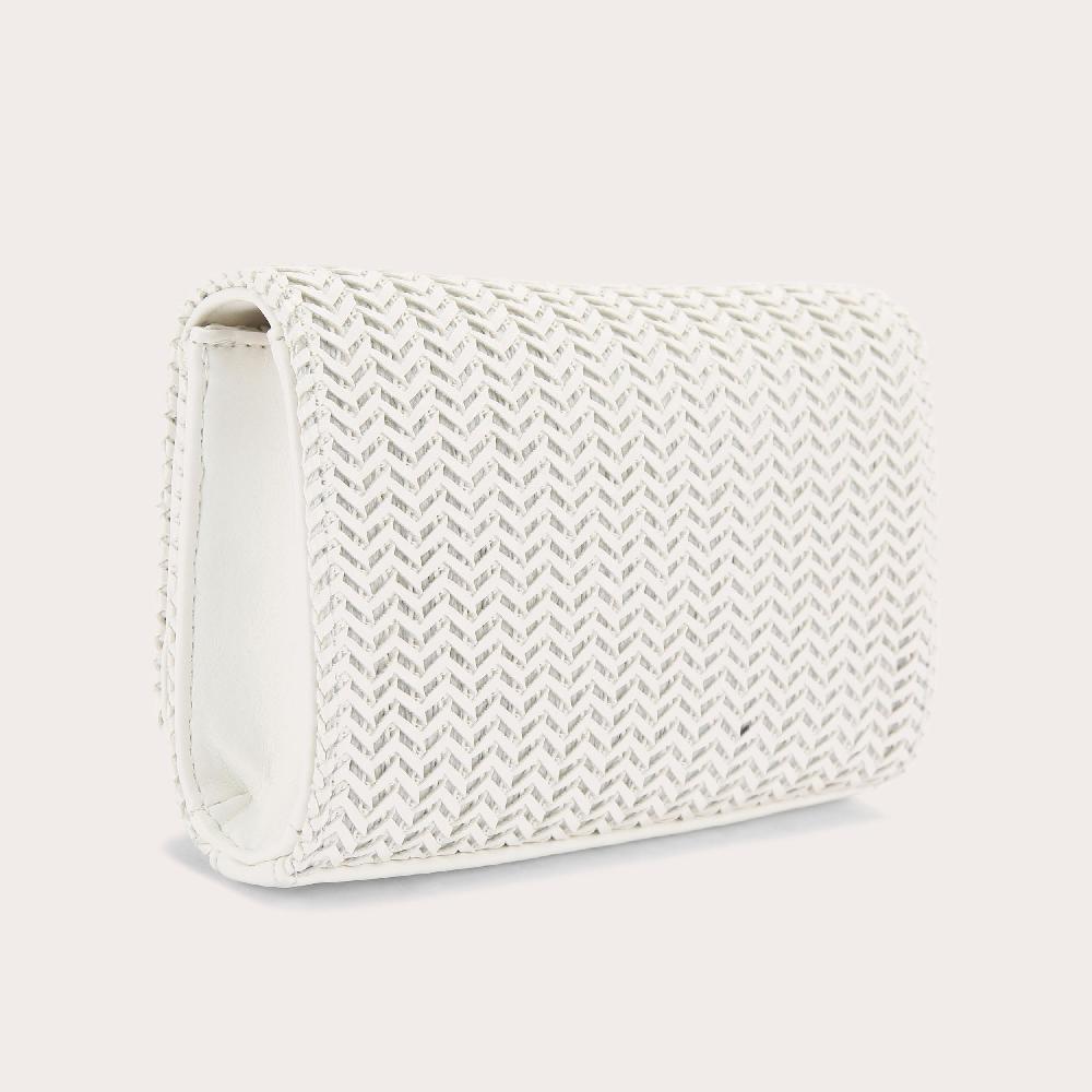 Carvela SARDINIA WEAVE CLUTCH Bone Woven Clutch Bag By CARVELA