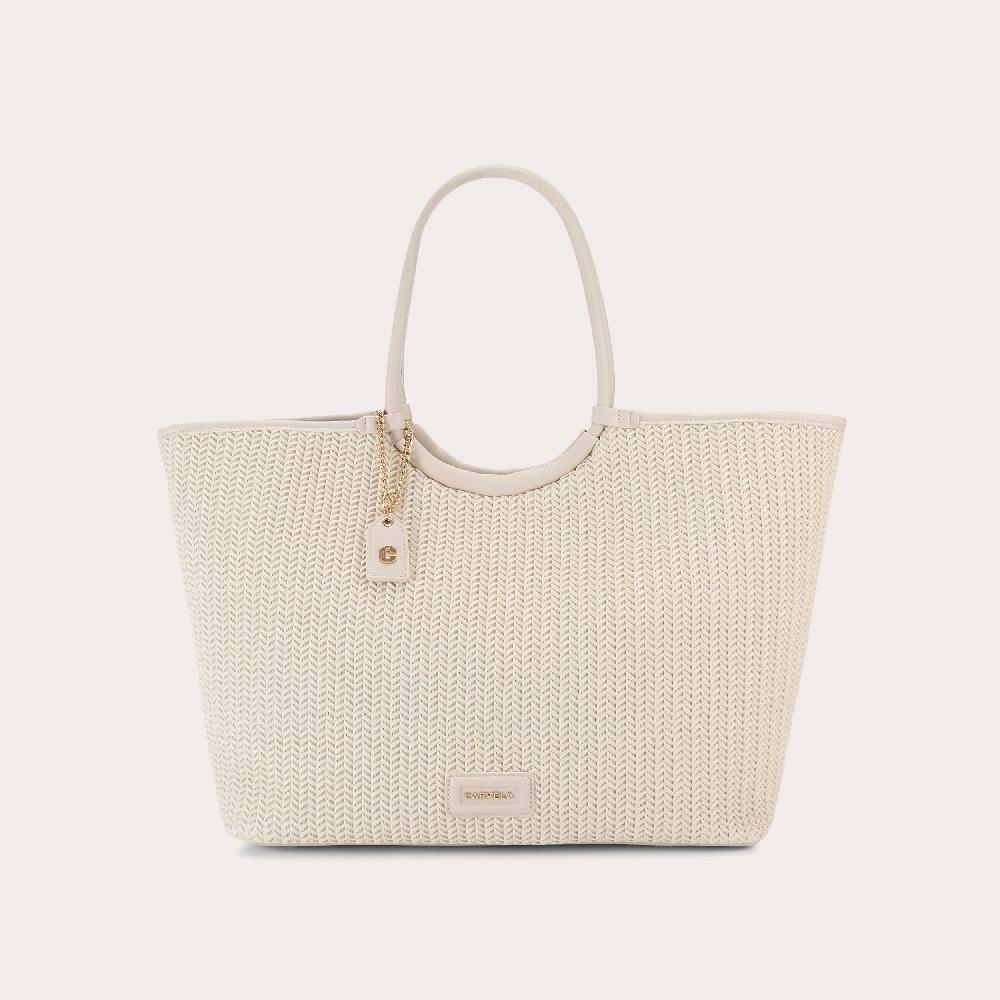 carvela SARDINIA WEAVE TOTE Bone Woven Shoulder Tote Bag by CARVELA
