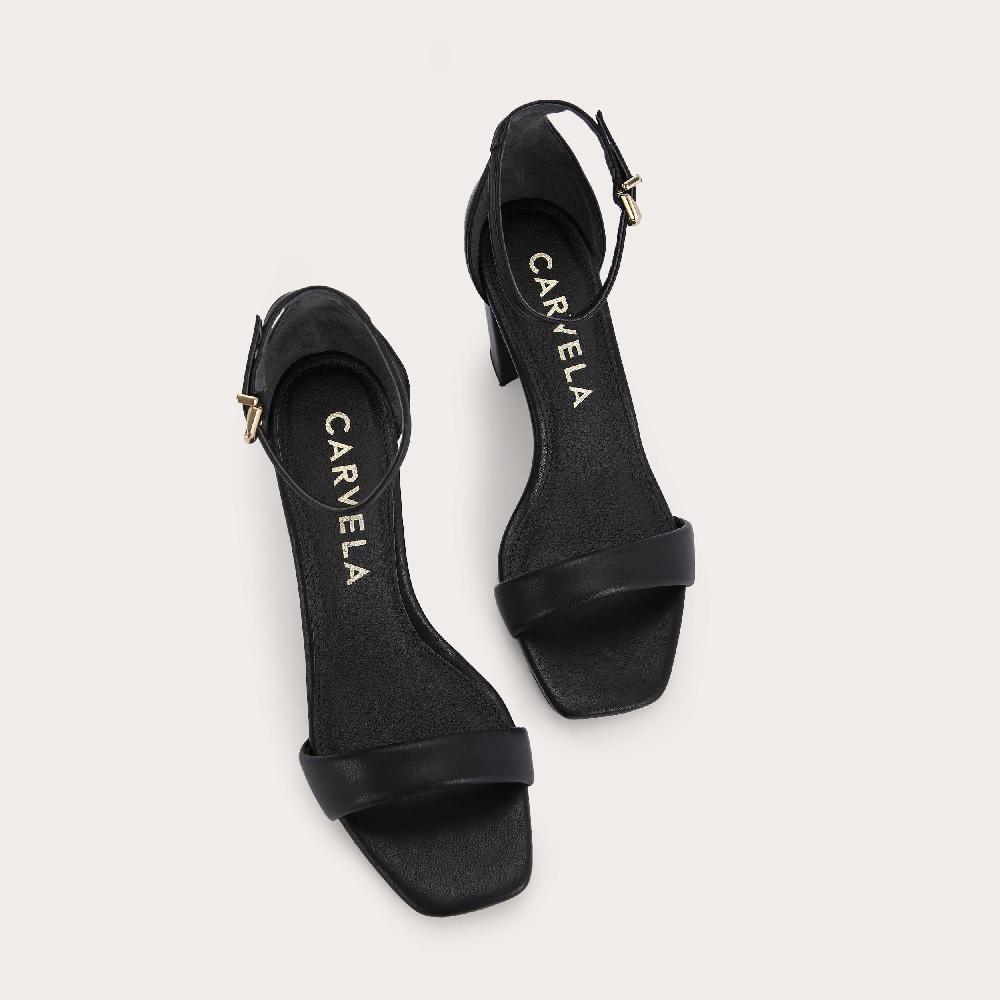 Carvela SECOND SKIN SANDAL Black Block Heel Sandals By CARVELA