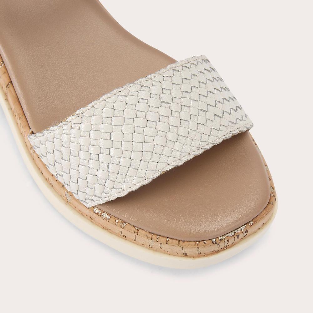 Carvela SERENITA WEAVE SANDAL Bone Woven Sandal By CARVELA