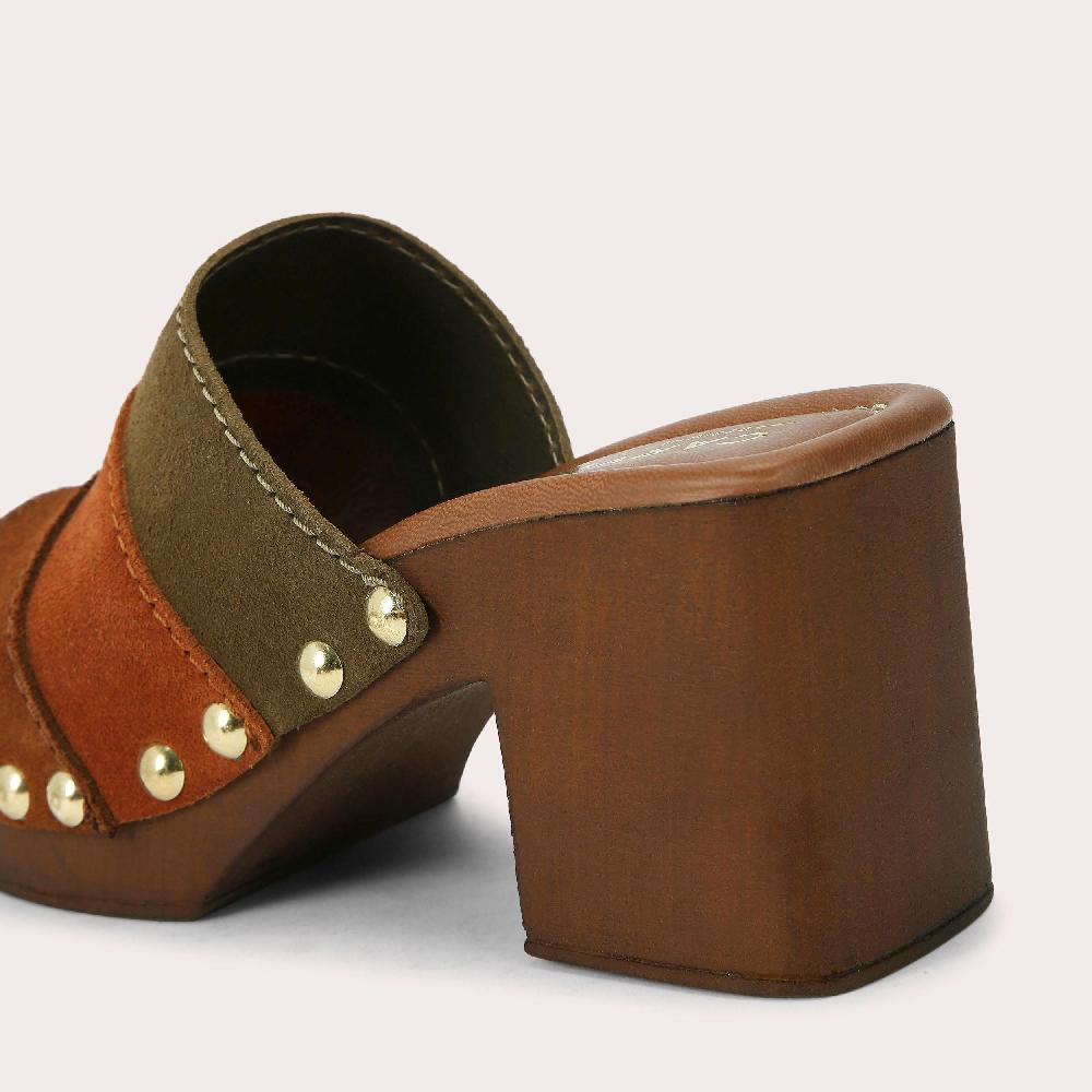 Carvela SETTANTA MULE Suede Stepped Mule Heel By CARVELA COMFORT