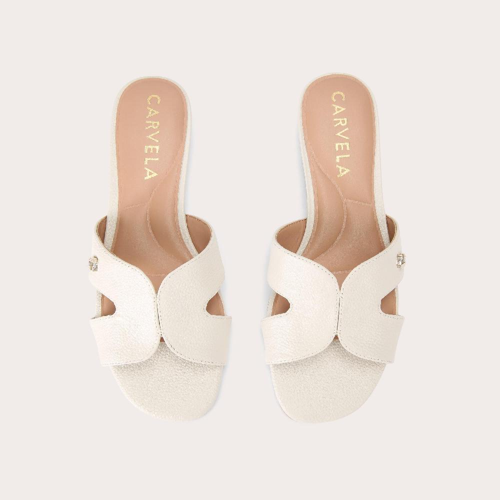 Carvela SEVILLE Bone Leather Slip On Sandal By CARVELA