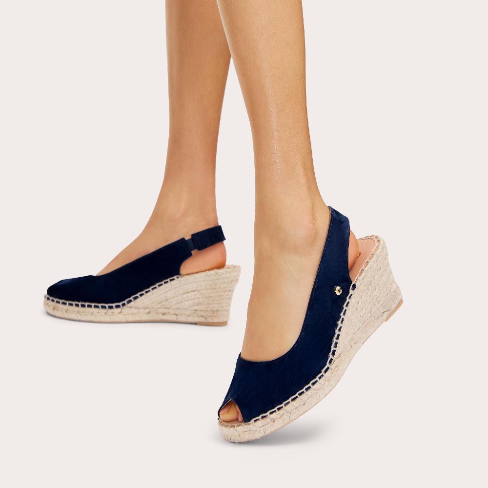 Carvela SHARON 2 Navy Suede Wedge Heels By CARVELA COMFORT