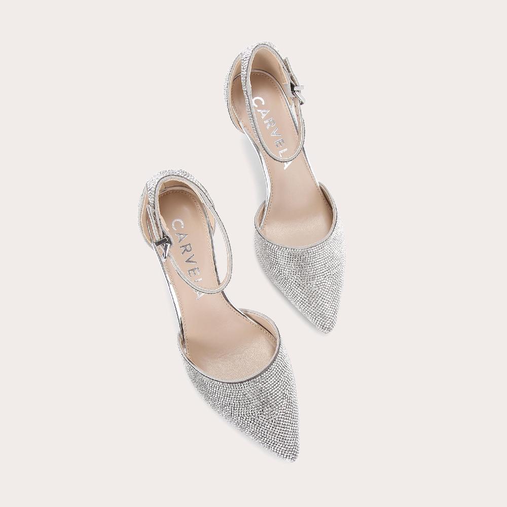 Carvela SHINE COURT Silver Crystal Heels By CARVELA
