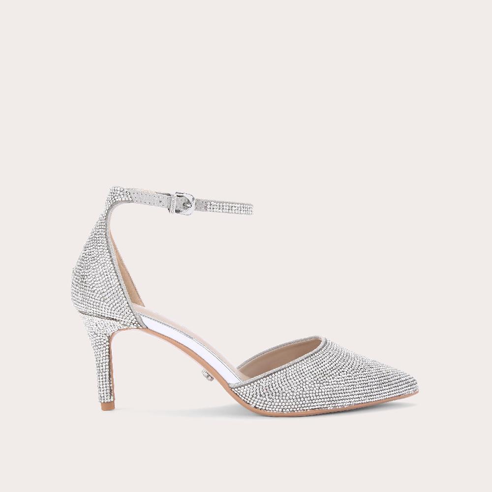carvela SHINE COURT Silver Crystal Heels by CARVELA