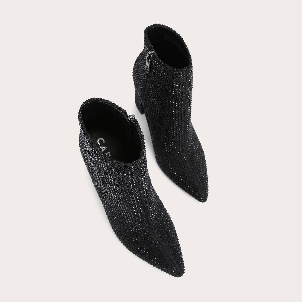 Carvela SHONE ANKLE BOOT Black Crystal Block Heel Ankle Boot By CARVELA