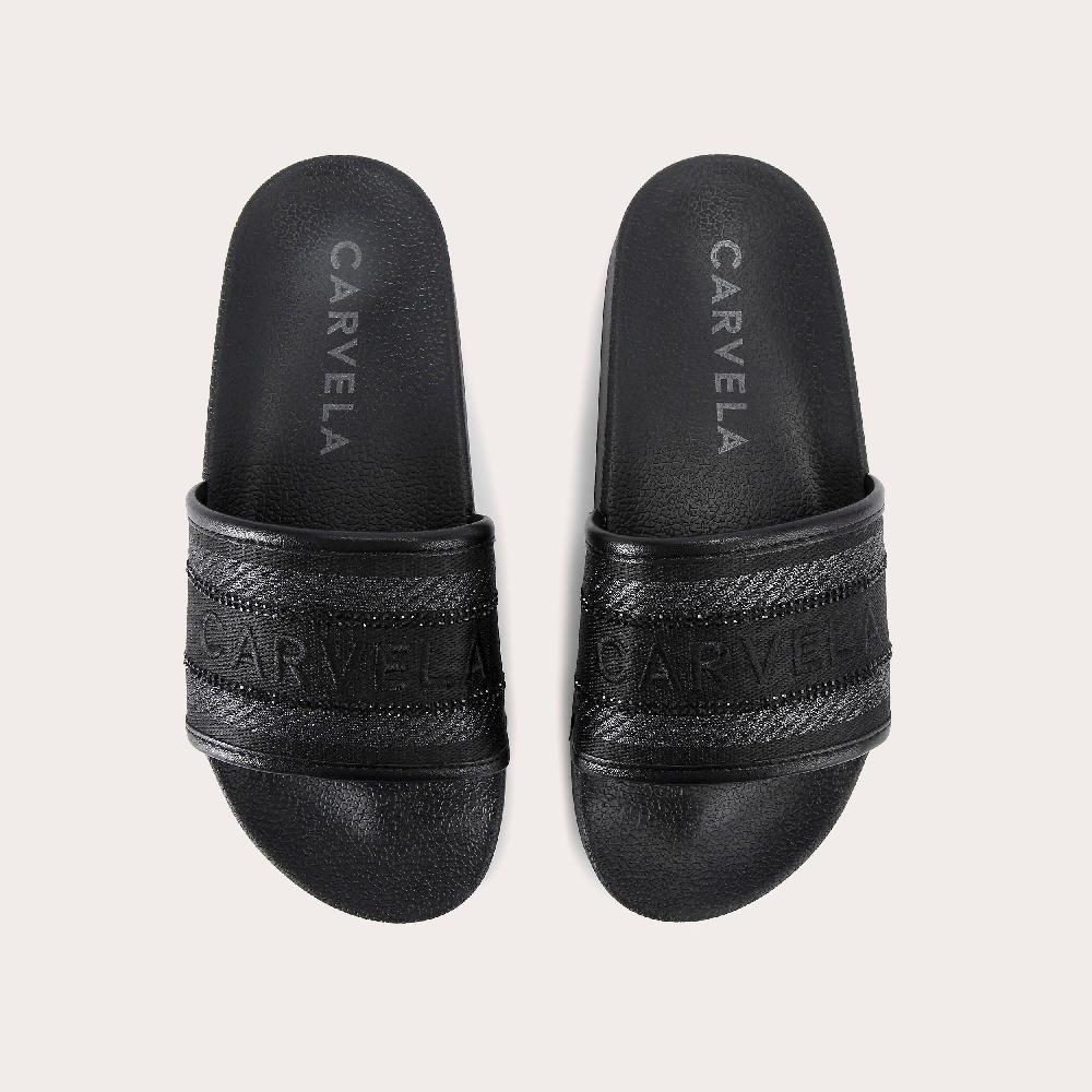 Carvela SICILY SLIDER Black Slip On Sandal By CARVELA