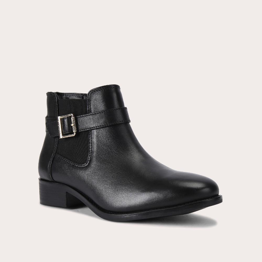 Carvela SILVER LOW ANKLE Black Leather Ankle Boot By CARVELA