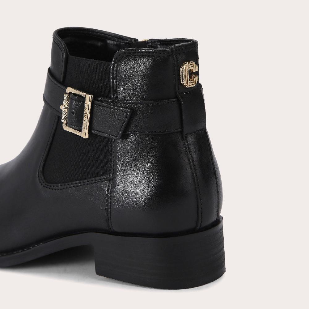 Carvela SILVER LOW ANKLE Black Leather Ankle Boot By CARVELA