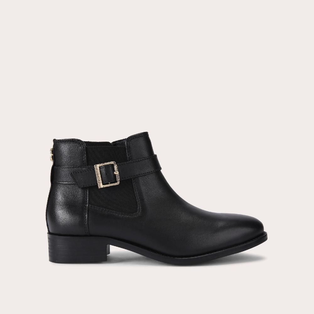 carvela SILVER LOW ANKLE Black Leather Ankle Boot by CARVELA