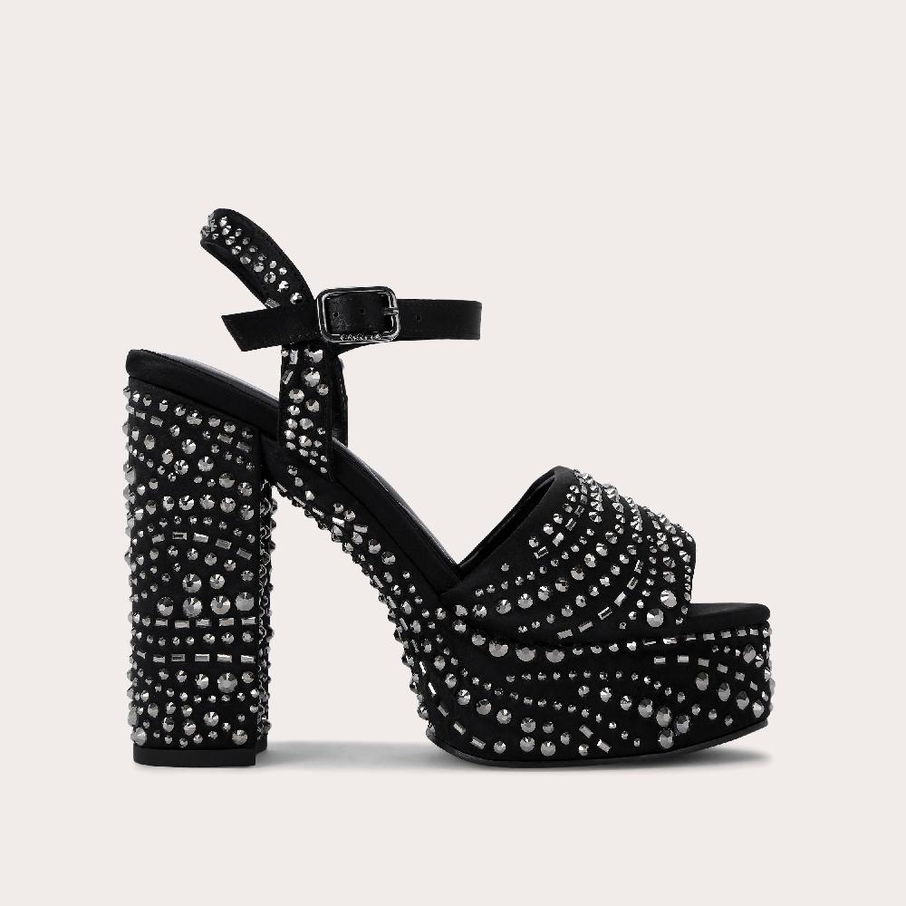 carvela SKY HIGH Black Crystal Platform Heel by CARVELA