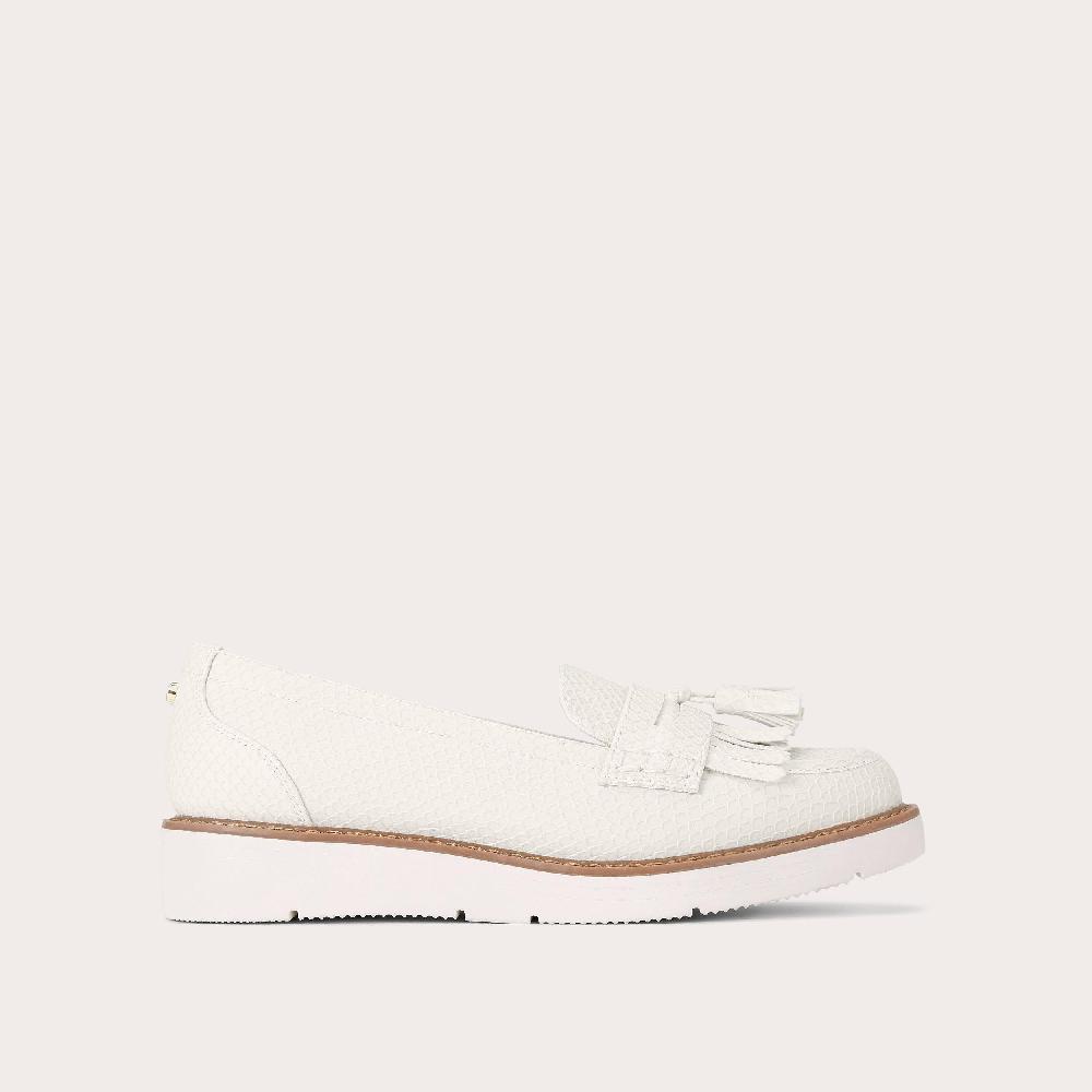 carvela SKY TASSEL Bone Snake Slip On Loafer by CARVELA