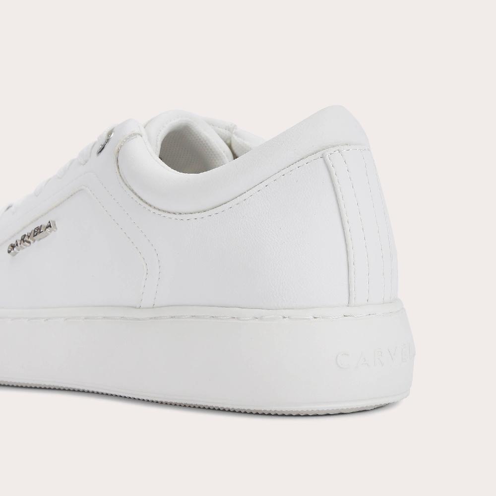 Carvela SOAR JEWEL White Lace Up Jewelled Trainers By CARVELA