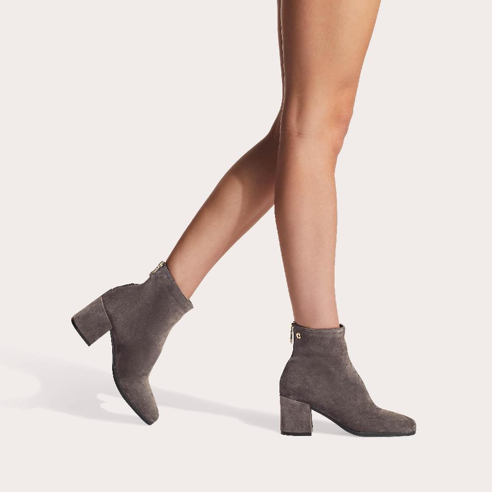 Carvela SOOTHE ANKLE Grey Suede Ankle Boot Block Heel By CARVELA COMFORT