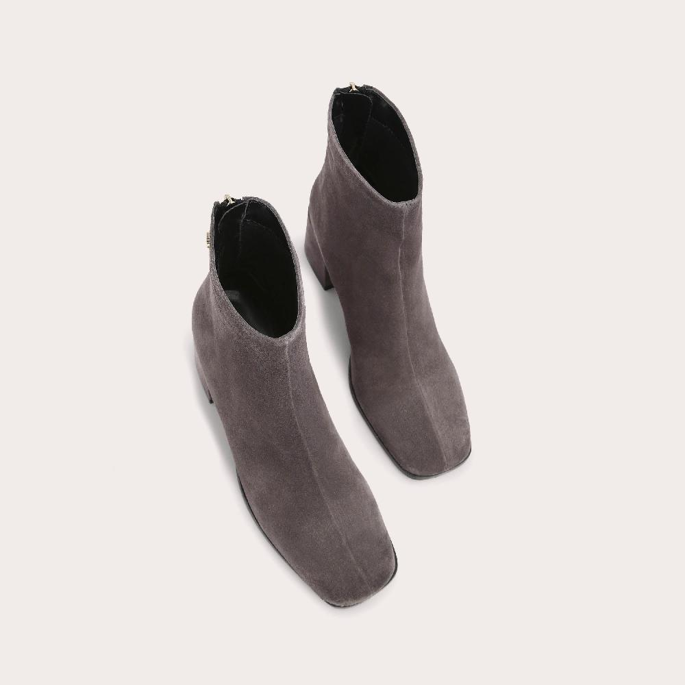 Carvela SOOTHE ANKLE Grey Suede Ankle Boot Block Heel By CARVELA COMFORT