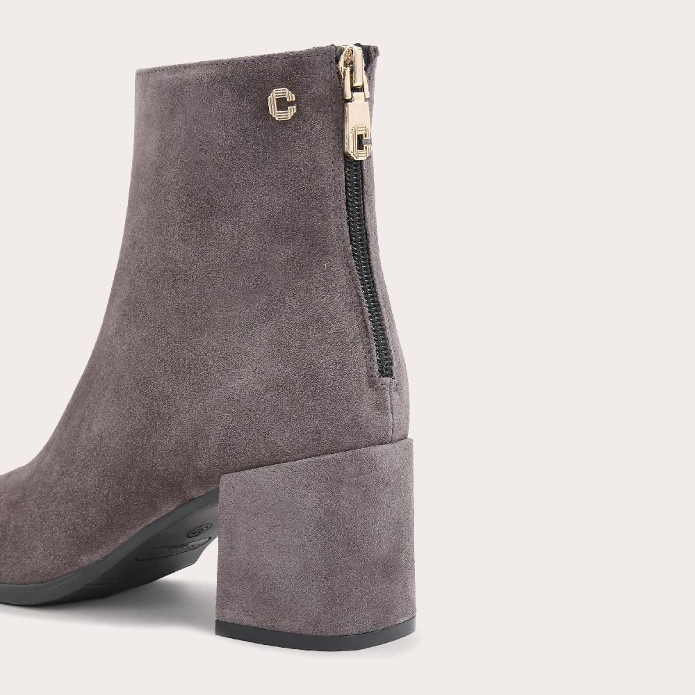 Carvela SOOTHE ANKLE Grey Suede Ankle Boot Block Heel By CARVELA COMFORT