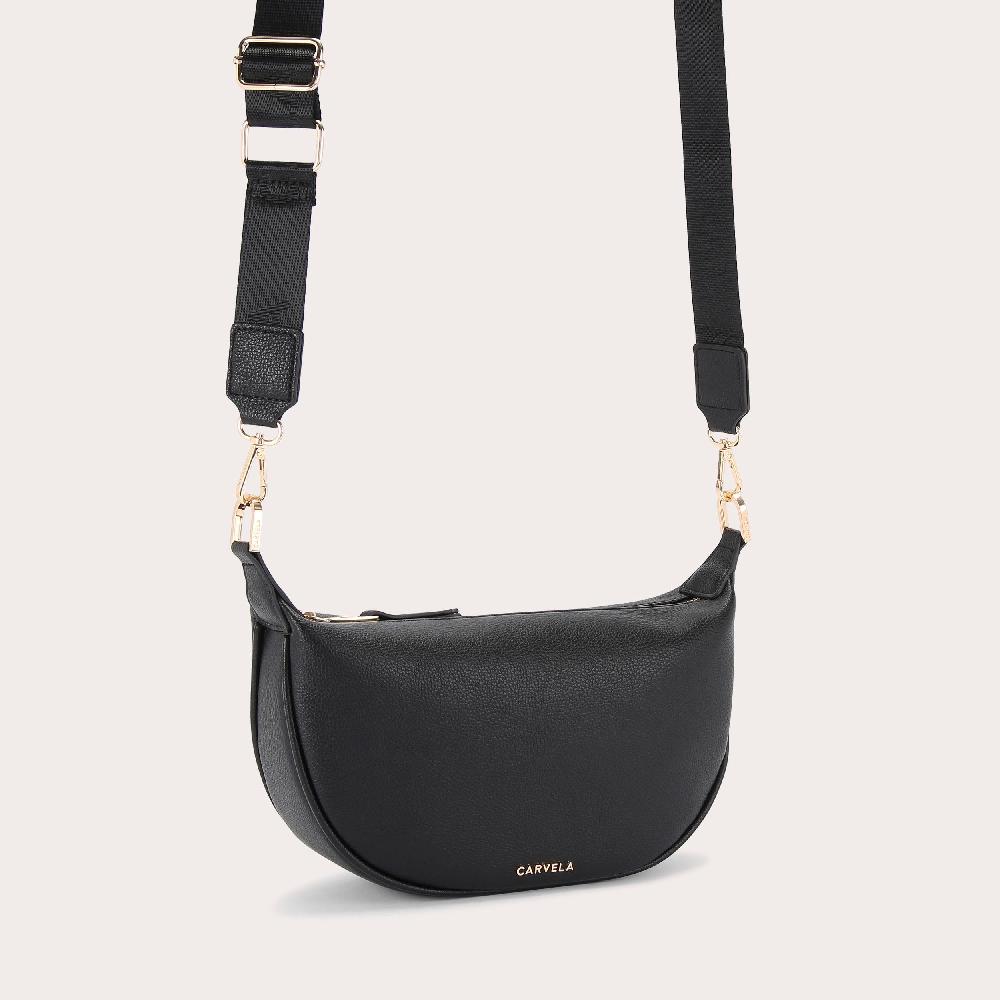 Carvela SOPHIA SLING BAG Black Textured Sling Bag By CARVELA