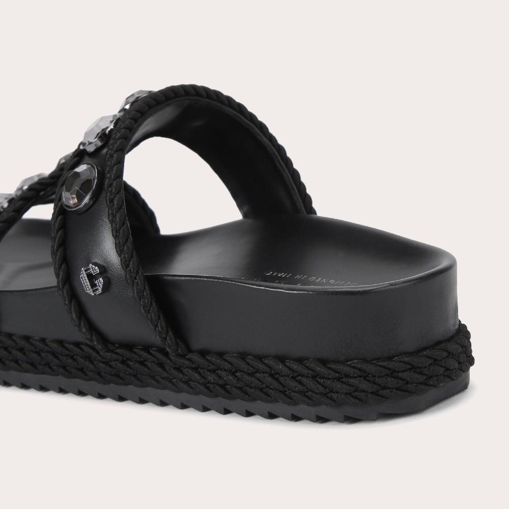 Carvela SORELLA FLATFORM Black Slip On Sandal By CARVELA