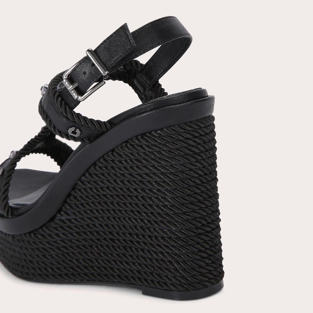 Carvela SORELLA WEDGE Black Rope Wedge Heel By CARVELA