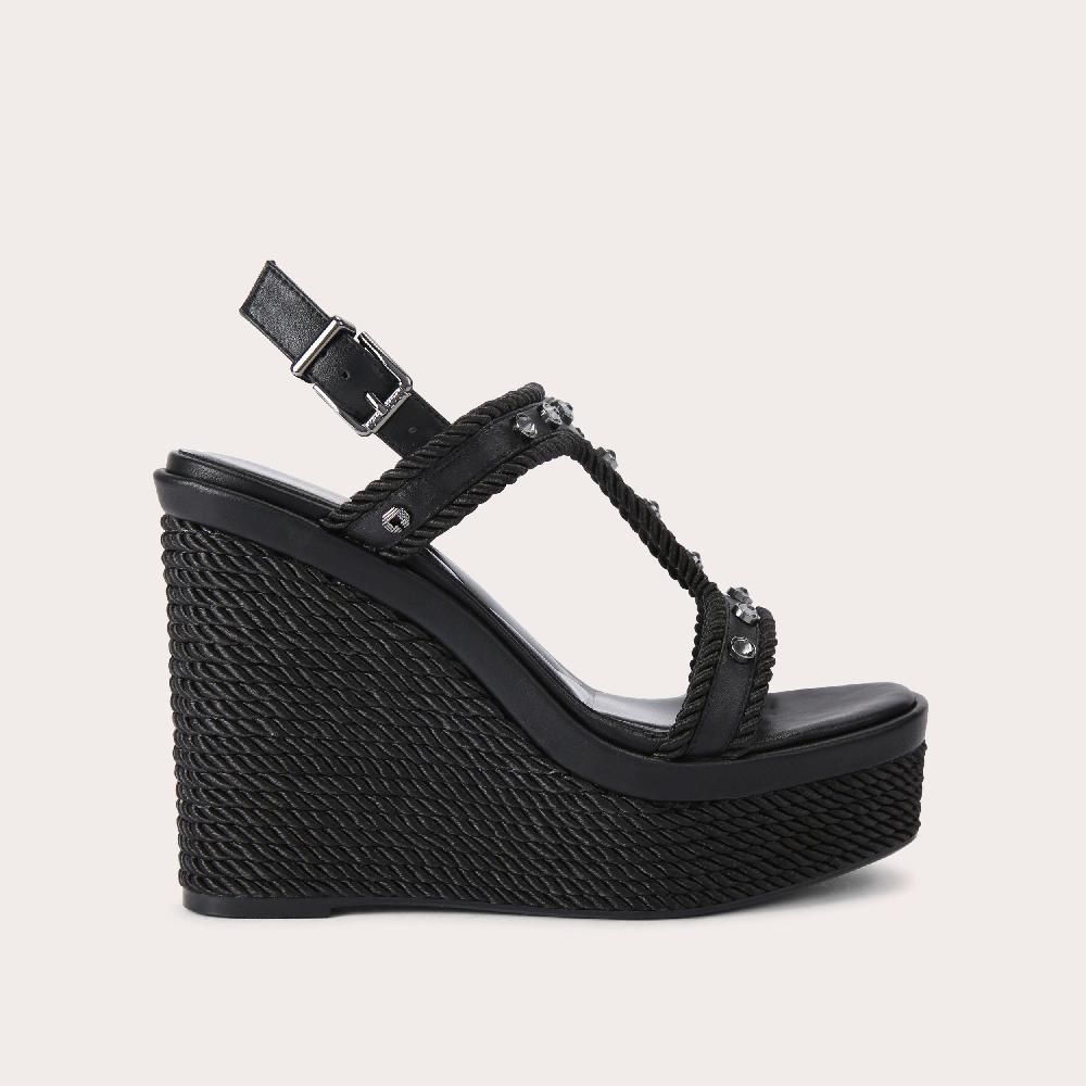 carvela SORELLA WEDGE Black Rope Wedge Heel by CARVELA
