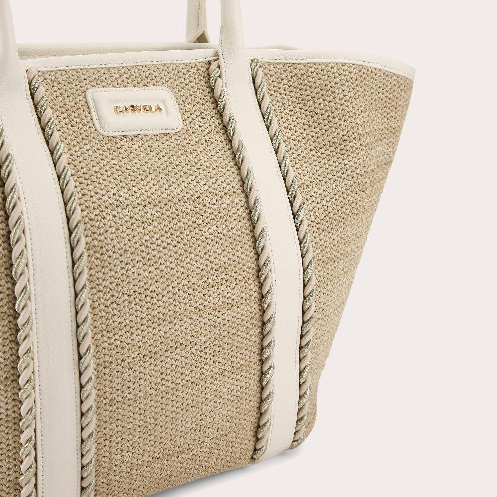 Carvela SORELLA WINGED TOTE Natural Woven Winged Tote Bag By CARVELA