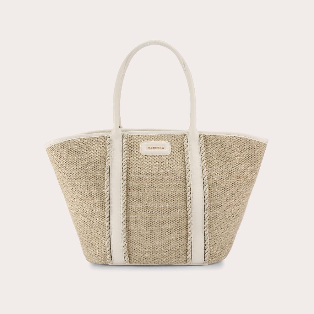 carvela SORELLA WINGED TOTE Natural Woven Winged Tote Bag by CARVELA