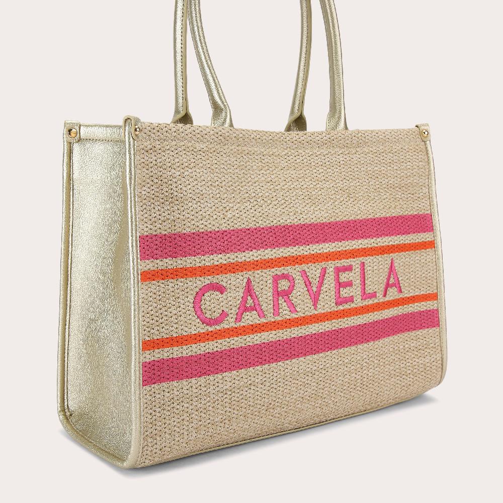 Carvela SORRENTO CHUCK IN TOTE Natural Woven Tote Bag By CARVELA