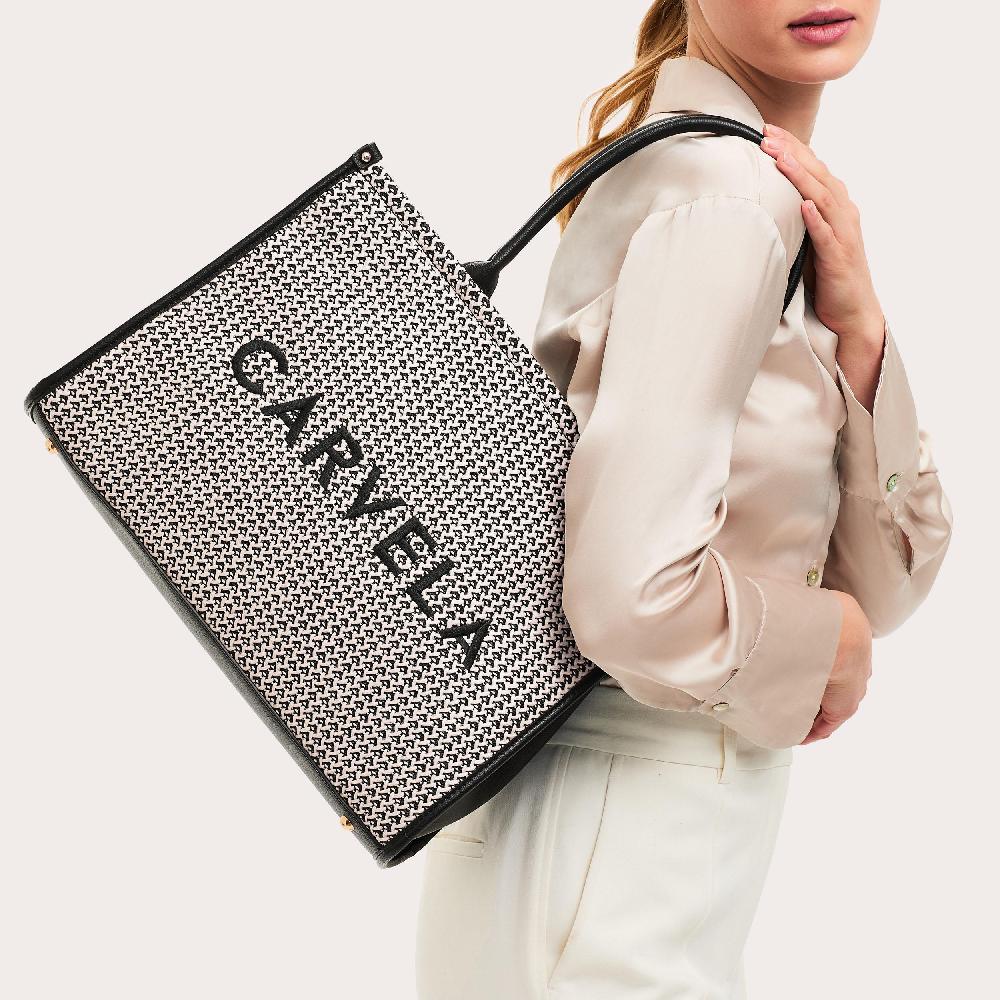 Carvela SORRENTO CHUCK IN TOTE Raffia Woven Tote Bag By CARVELA