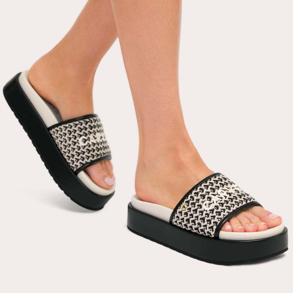 Carvela SORRENTO FLATFORM Raffia Woven Sandal By CARVELA