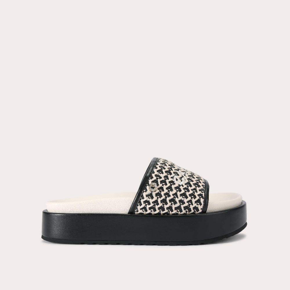 carvela SORRENTO FLATFORM Raffia Woven Sandal by CARVELA