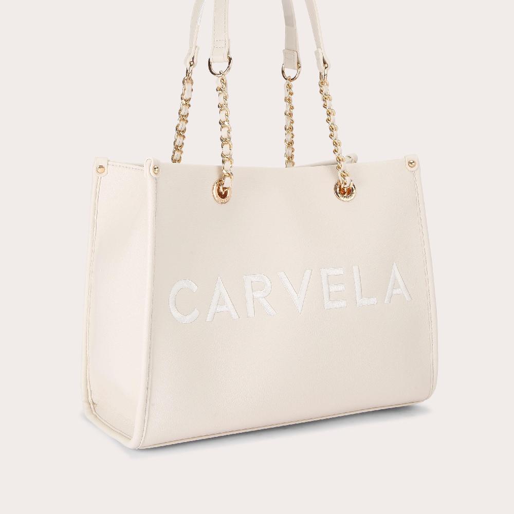 Carvela SORRENTO MIDI CHAIN TOTE Bone Chain Tote Bag By CARVELA