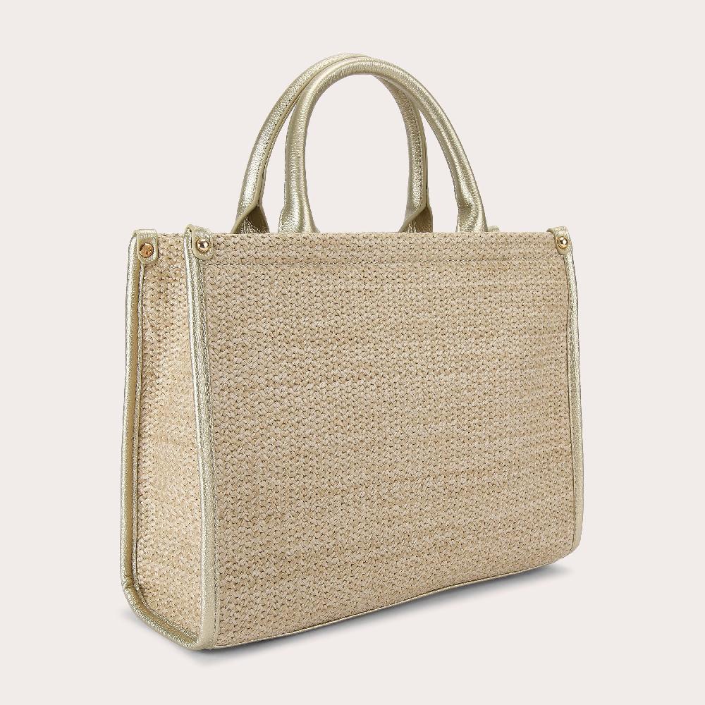 Carvela SORRENTO MIDI TOTE Pink Orange Woven Tote Bag By CARVELA