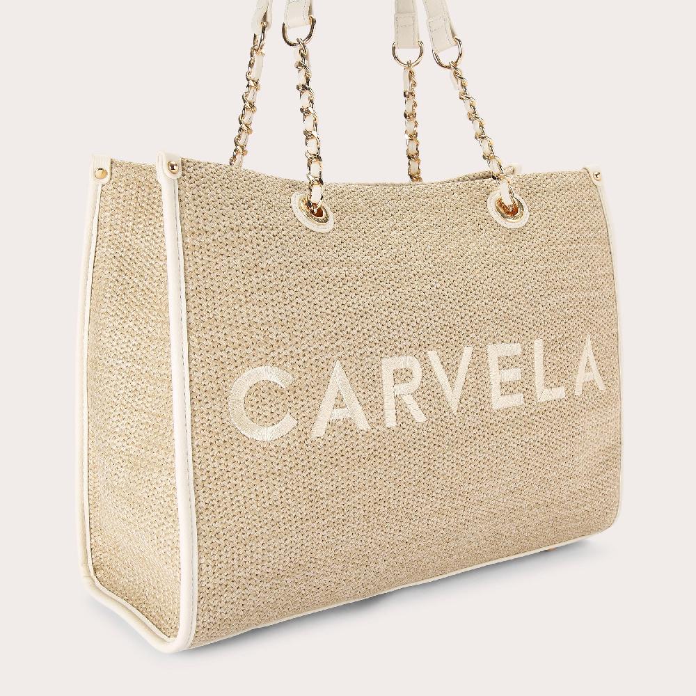 Carvela SORRENTO RAFFIA TOTE Raffia Chain Tote Bag By CARVELA