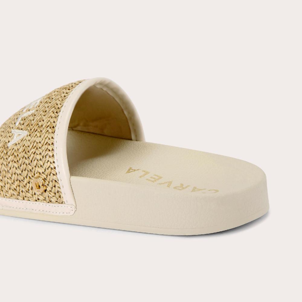 Carvela SORRENTO SLIDER Beige Woven Slip On Sandal By CARVELA