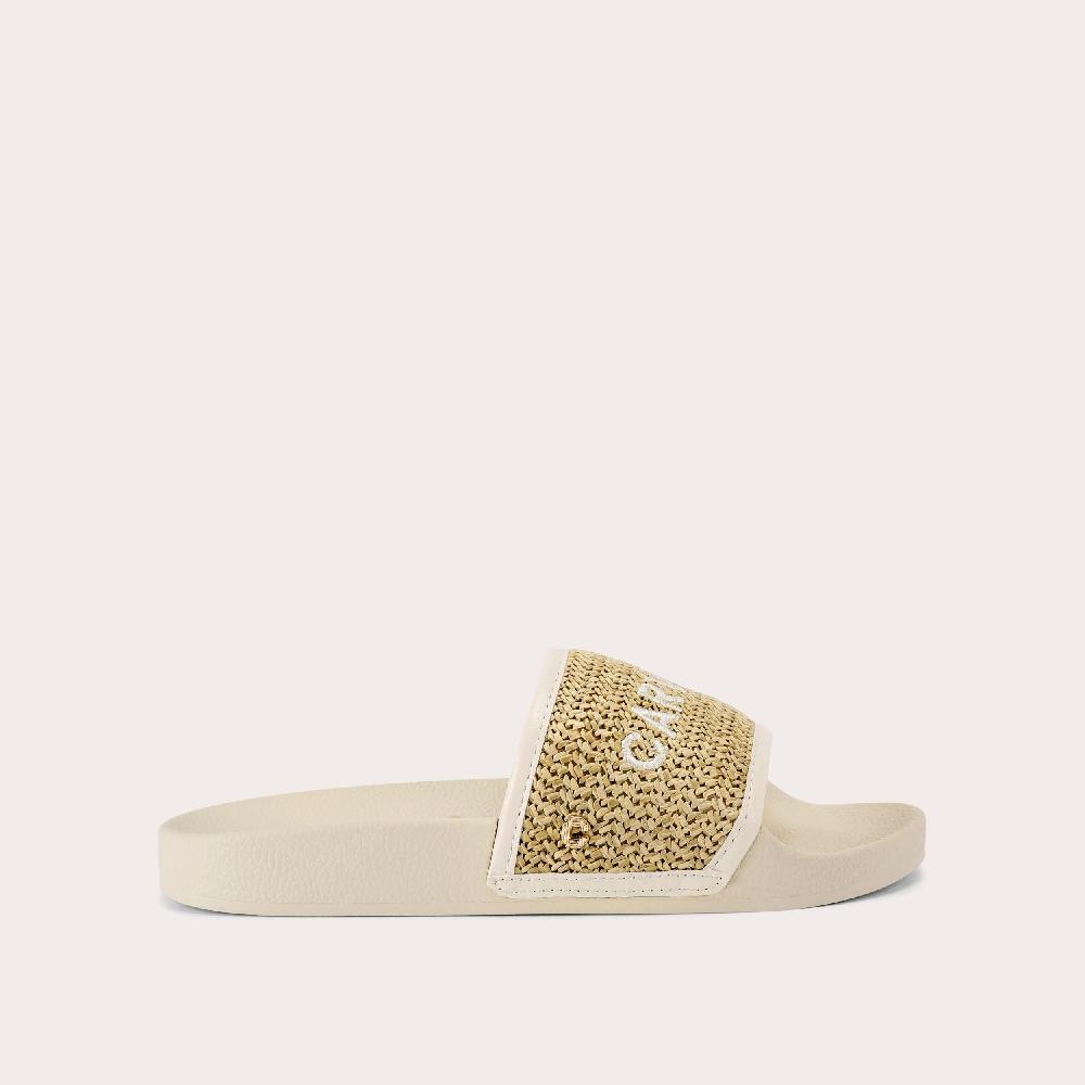 carvela SORRENTO SLIDER Beige Woven Slip On Sandal by CARVELA