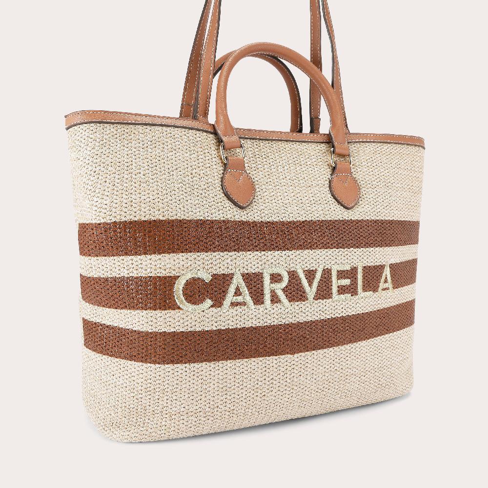 Carvela SORRENTO STRIPE SHOPPER Woven Natural Stripe Shopper Bag By CARVELA