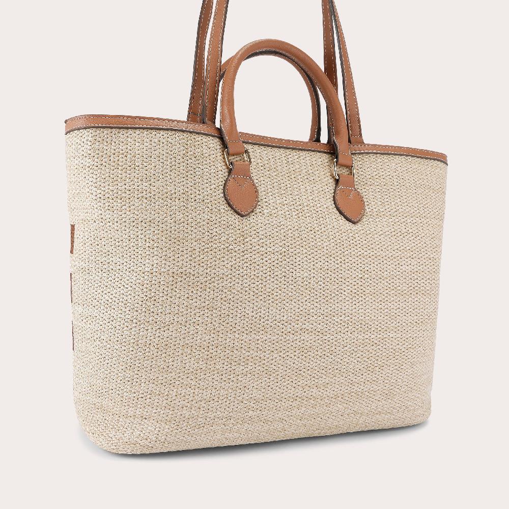 Carvela SORRENTO STRIPE SHOPPER Woven Natural Stripe Shopper Bag By CARVELA